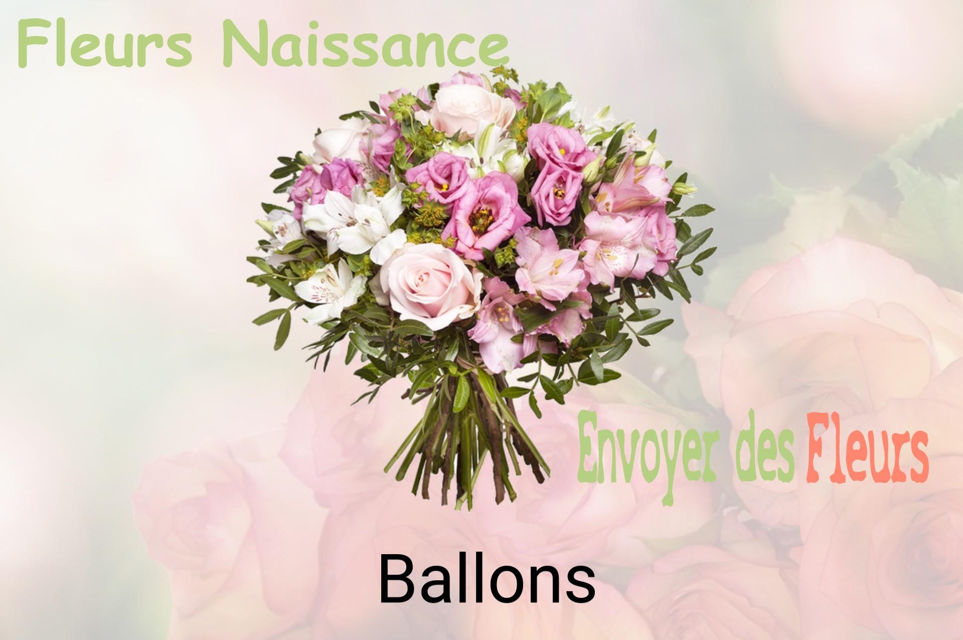 Bouquet de fleurs de naissance livré à Ballons